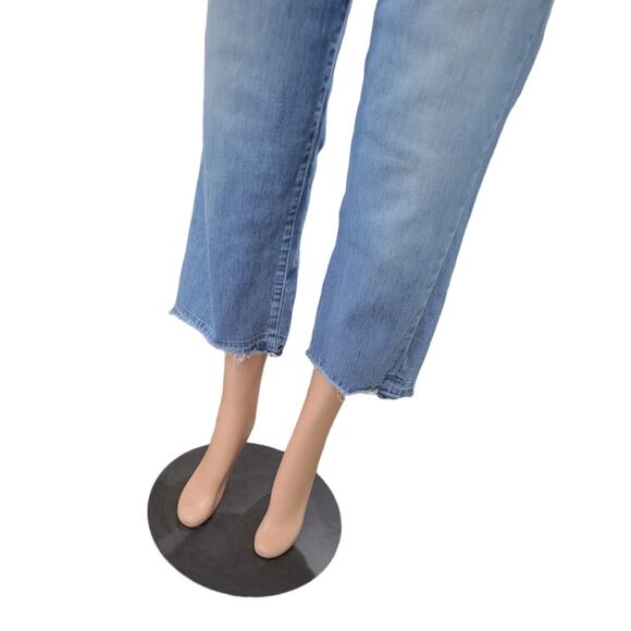 J. Brand Joan Crop Jeans Women's 27 High Rise Wide Leg Raw Hem Stretch Denim - Picture 4 of 12